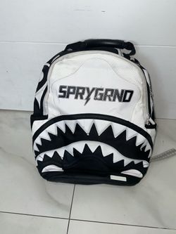 Sprayground Shark Backpack - White/Black - $35