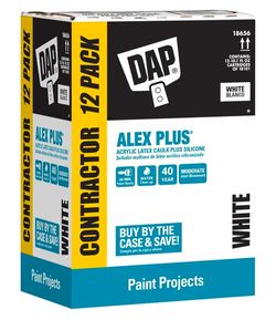 DAP Alex Plus Acrylic Latex Caulk, White, 10.1 Oz, 12 Pack ((contact info removed))