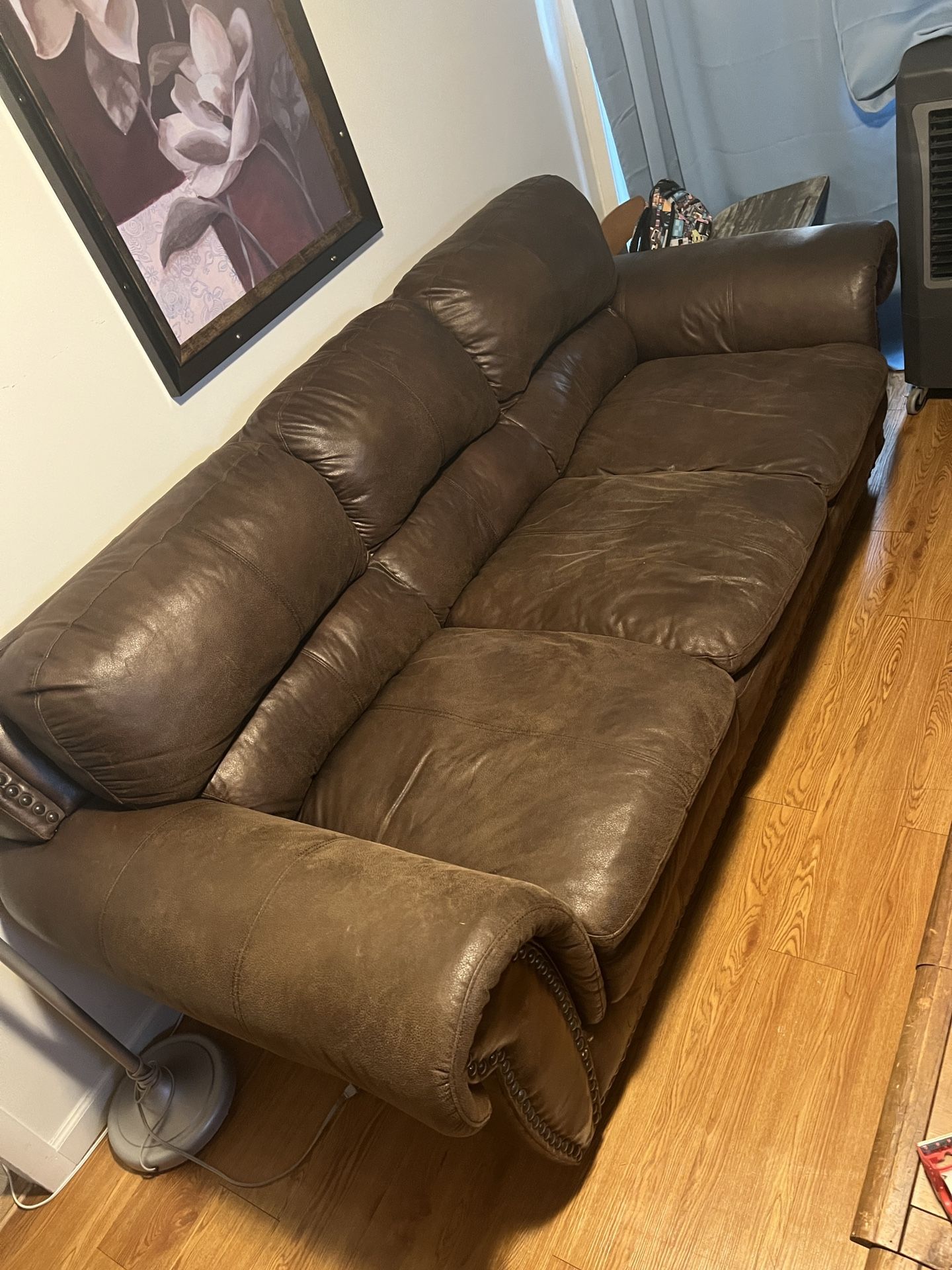 Brown Leather Couches