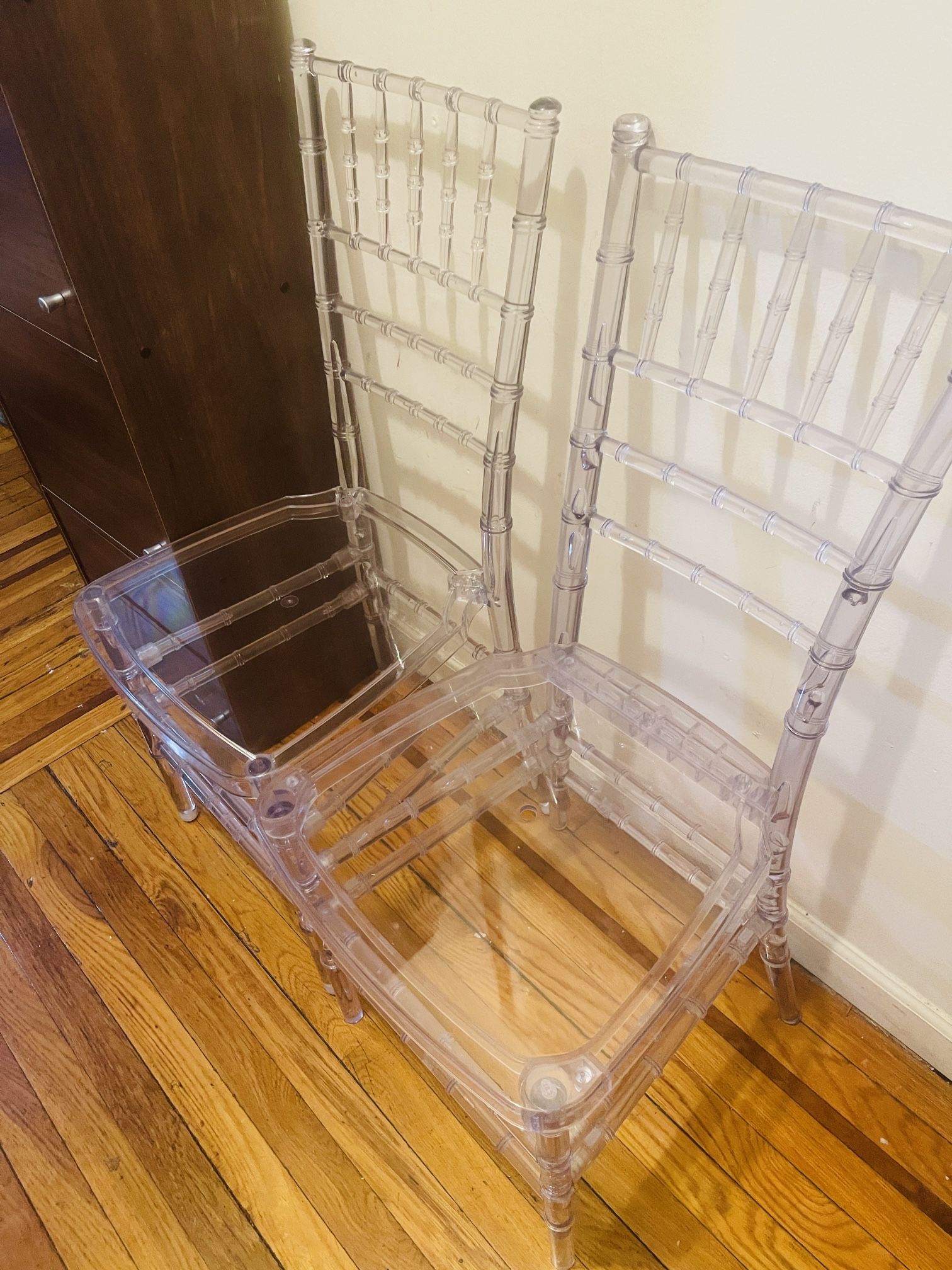 Pair of Clear Chiavari Chairs