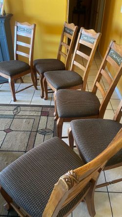 6 beautiful chars solid wood.
