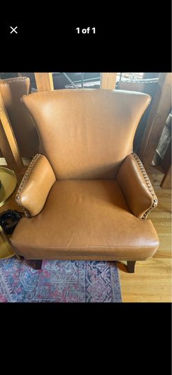 Leather chair with nailhead. Excellent condition