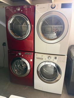 Stackale LG washer and electric dryer Front LoadHite or red