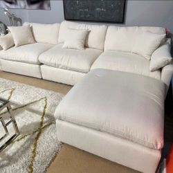 Crema Seccional Sofa NIXON cloud Finance Available 