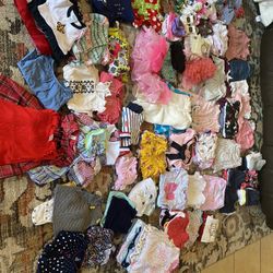 Baby Girl Clothes Size 0-12 Months. All For $100