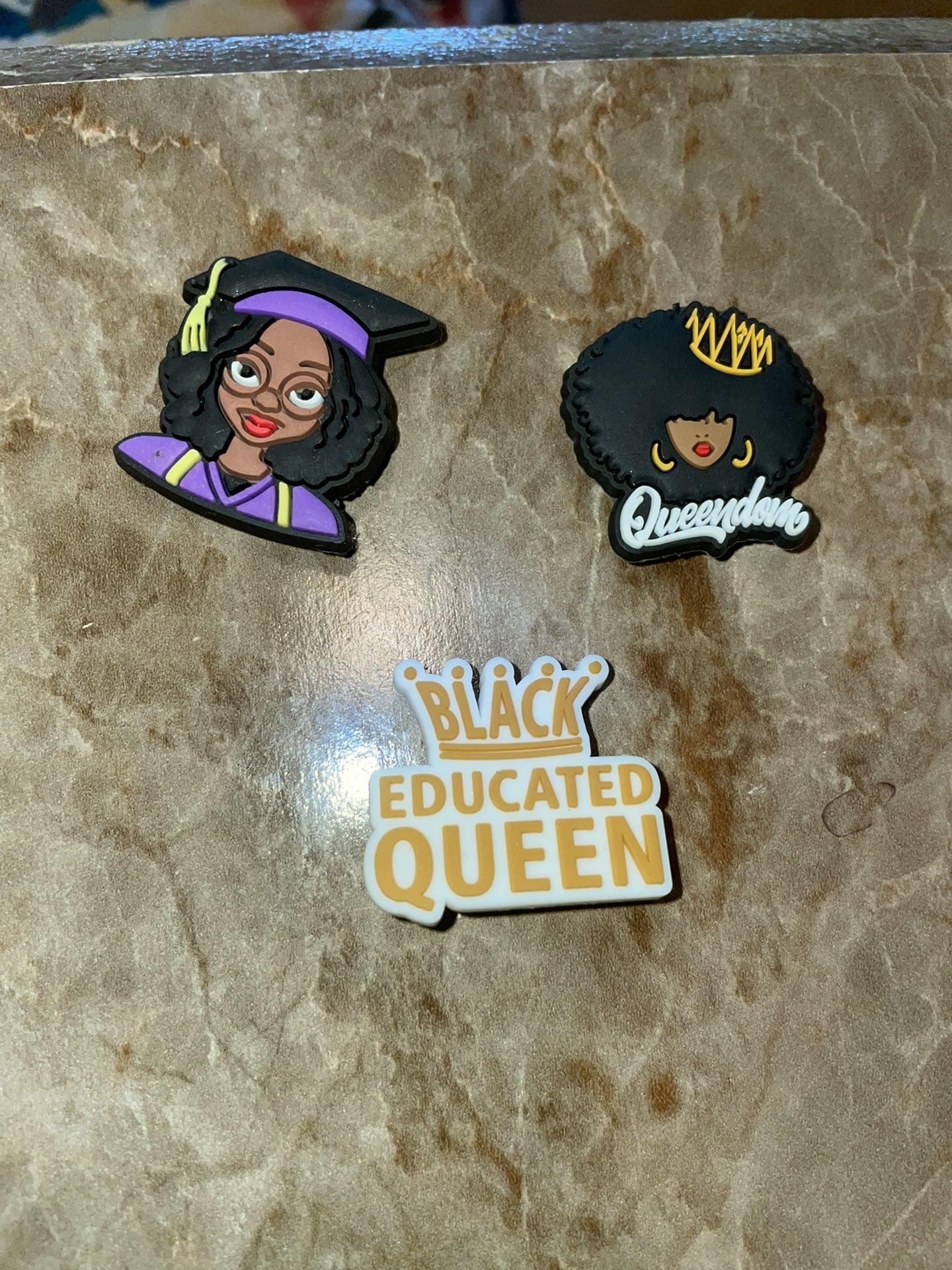 Educated black Queen Melanin Charms Crocs Jibbitz