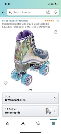 Impala Skates women’s size 8 Holographic