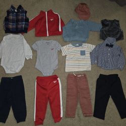 Baby Boy Clothes Size 18 Months Bundle of Shirts, Shorts, Pants, Jackets, Pajamas, Etc. 

