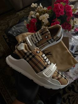 Burberry Vintage Check Low-Top Sneakers SIZE 10