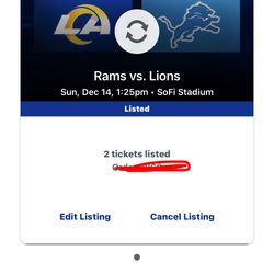Los Ángeles Rams  Vs Detroit Lions Tickets For Sale 