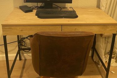 $350 desk + Suede chair