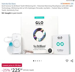 GLO Science Teeth Whitening Kit NIB