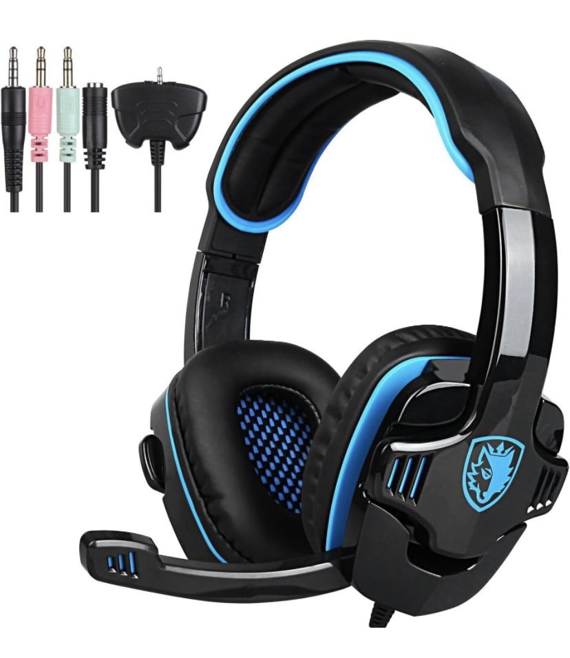 SADES SA-708GT 3.5mm Gaming Headset w/MIC Surround Stereo for PS4 Tablet PC B9G1