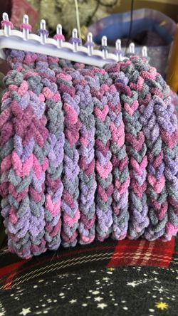 Handmade Scarf  Purple Sunset