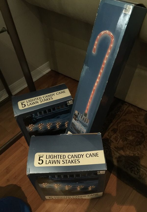 3 Sets Lighted Candy Cane Lawn Stakes For In Aloma Fl Offerup