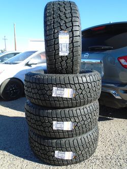 LT 285/55/20 New Milestar Patagonia A/T R All Terrain 10 Ply Tires