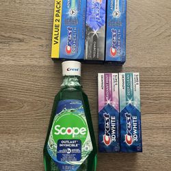 Crest toothpaste mouthwash bundle$20