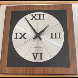 Mid Century Wall Clock Seth Thomas 12”x12”