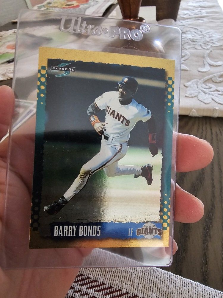 Barry Bonds '95 Score Gold Rush Parallel Baseball Card