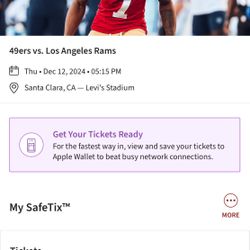 49ers vs Rams Tickets* Thursday Night Football 🏈 