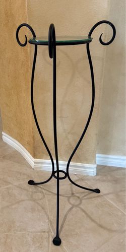 Plant stand - iron & glass