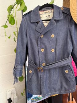 Coach denim belted jacket