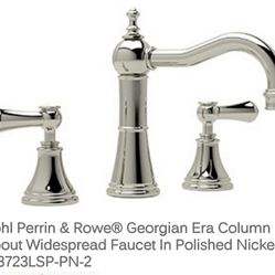 Kitchen Faucet Rohl Perrin & Rowe® Georgian Era Column Spout Widespread Faucet in Polished Nickel