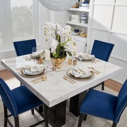 Marble Table + 4 Chairs