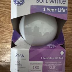 Soft White G25 Light Bulbs 