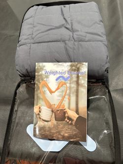 Gray Weighted Blanket with Storage Bag