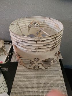 Shabby Chic Hanging Lamp with Hardware