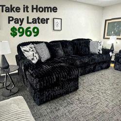 MIDNIGHT-MADNESS ONYX 2-PIECE  SECTIONAL