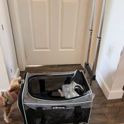 Wheels Rolling Pet Carrier For Small Dogs - Airline Approved 