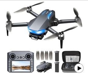 Drone GPS con cámara para adultos, 2K FPV Drone con control remoto de pantalla de 4.5 pulgadas