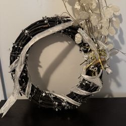 Black Wreath With Embellishments 