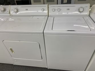 Electric washer and dryer set with warranty delivery available