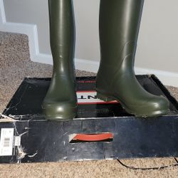 hunter norris side zip rubber boots dark olive 12 men 13 women hunting fishing work