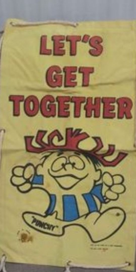 (VINTAGE) HAWAIIAN PUNCH PUNCHY CANVAS POOL FLOAT RAFT