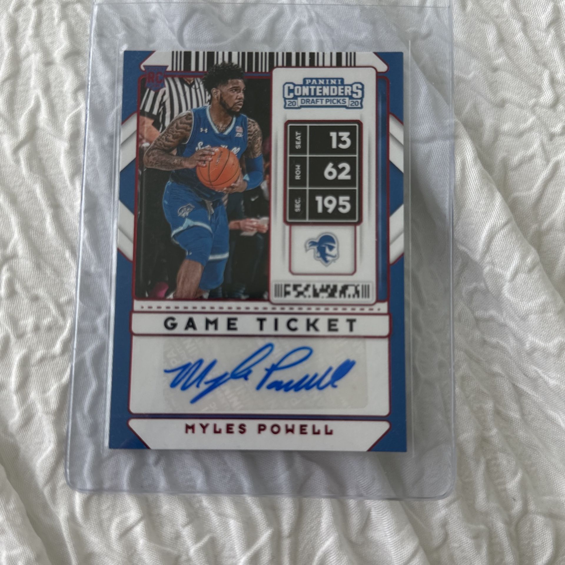 2020-21 Panini Contenders Draft Picks Game Ticket Red #112 Myles Powell Auto