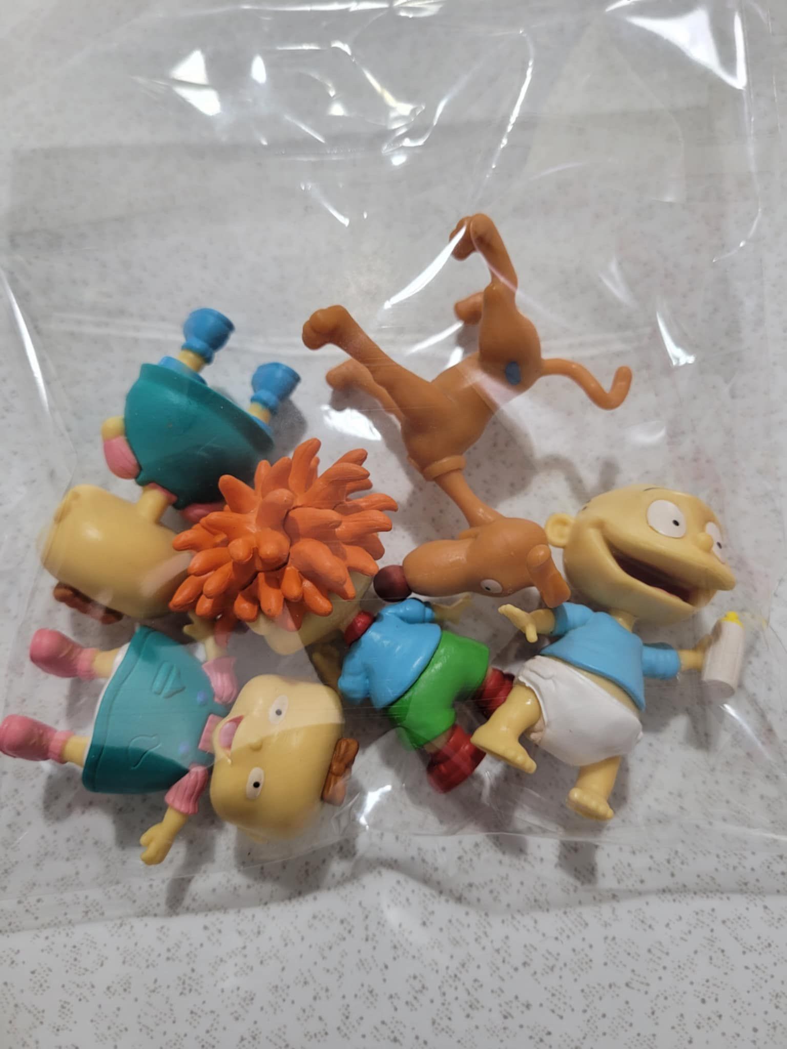 Set Of 5 RUGRATS Hard Rubber Statue Figure Toys - Spike Tommy Chuckie Phil Lil!!
