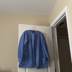Naturals Uniforms Scrub Jacket  Ceil Blue M