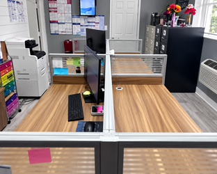 4-Person Office Cubicle Workstation Desk System