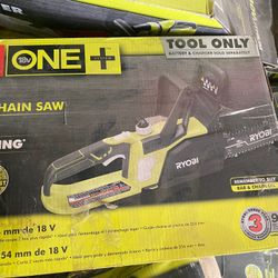 Ryobi 18v Chainsaw New Comes With Battery And And Charger 