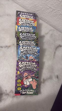 8 Captain Underpants Books, Gently Used $10