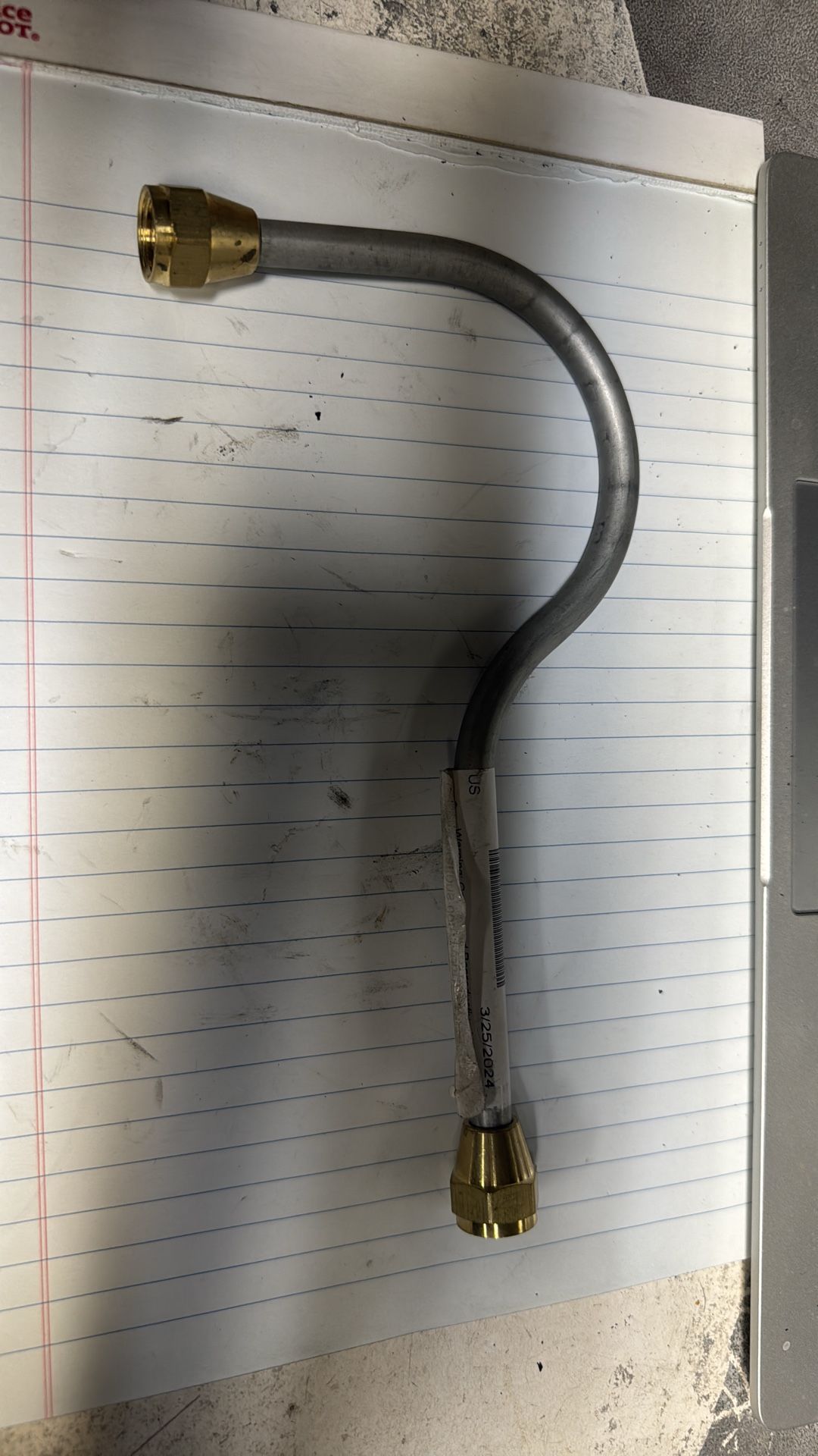 Gas line for a ford model a