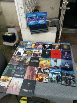 They Not Plastic Games. THEY metal Steelbook Limited Edition Games. Zombies $100! Each. Rest are $60! Each. Just PS4 Pro Slim 72 Edition $280! 2 contr