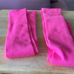 2pair October Breast Cancer Month Knee Socks