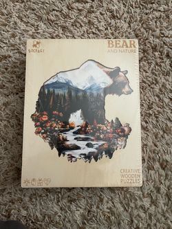 Woodcarving Bear Wooden Puzzle