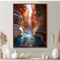 44x34 Large Wall Art - Canyon Antelope Turquoise Drips Wall Art on Canvas - brand new