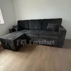 New Black Sofa 